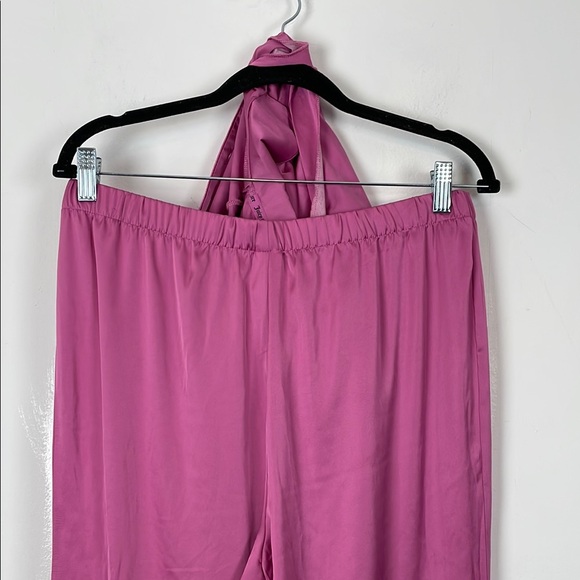 Juicy Couture Women's M Satin Pink Barbiecore Button Down Lounge Pajama Set - Picture 13 of 15